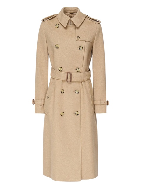 Burberry double-breasted belted cashmere coat - Neutrals - zdjęcie produktu nr 1