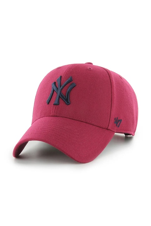 47 brand czapka z daszkiem z dodatkiem wełny MLB New York Yankees kolor czerwony B-MVPSP17WBP-CAH - zdjęcie produktu nr 1