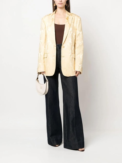 ETRO patterned-jacquard single-breasted blazer - Yellow - zdjęcie produktu nr 2