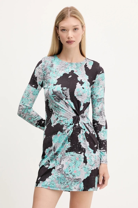 Desigual sukienka WALL LACROIX kolor czarny mini rozkloszowana 25WWVK09 - zdjęcie produktu nr 1