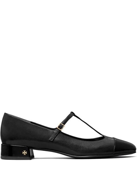 Tory Burch 25mm cap-toe T-strap ballerina shoes - Black - zdjęcie produktu nr 1
