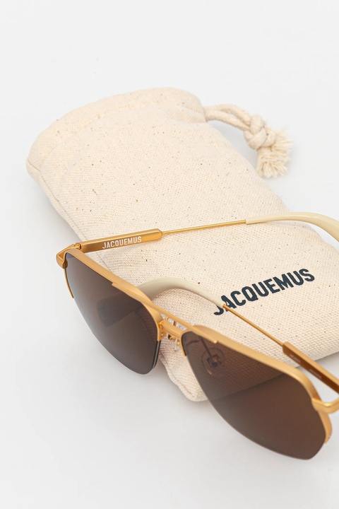 Jacquemus okulary przeciwsłoneczne AVIADOR kolor złoty JAC67C1SUN - zdjęcie produktu nr 2