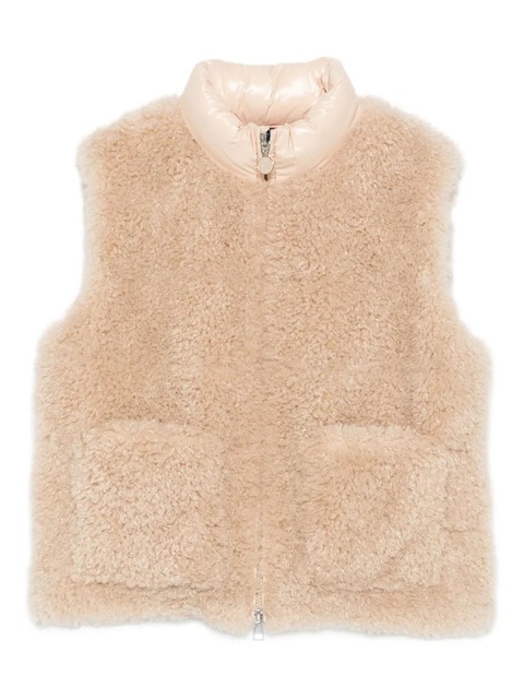 Moncler quilted shearling vest - Neutrals - zdjęcie produktu nr 1