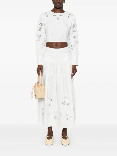 SANDRO floral-embroidered blouse - White - zdjęcie produktu nr 2