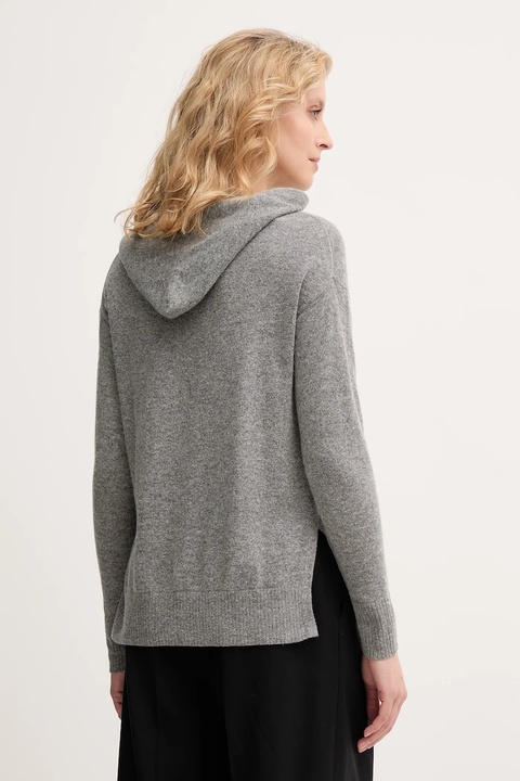 Marella sweter z domieszką wełny Emme by Marella damski kolor szary lekki 2525366011200 - zdjęcie produktu nr 2