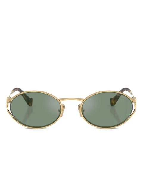 Miu Miu Eyewear round-frame sunglasses - Gold - zdjęcie produktu nr 1