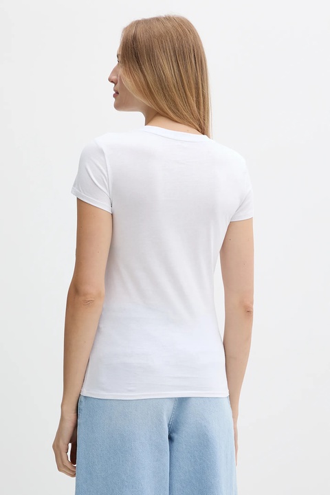 Armani Exchange t-shirt bawełniany damski kolor biały XW001357 AF10356 - zdjęcie produktu nr 2