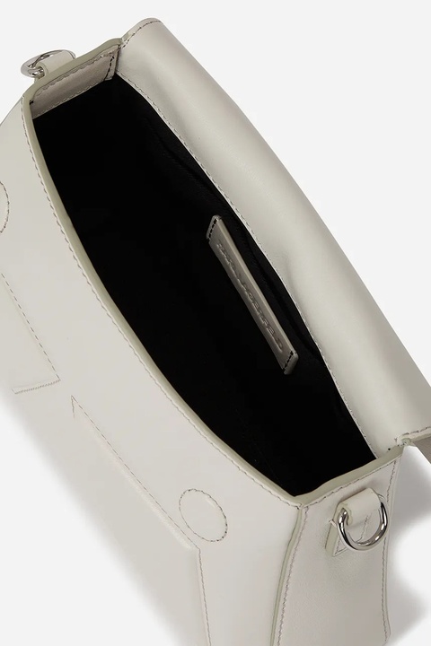 Karl Lagerfeld torebka skórzana kolor biały A2W30198 - zdjęcie produktu nr 2