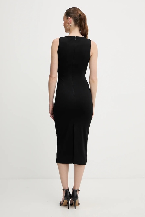 Versace Jeans Couture sukienka kolor czarny midi dopasowana 79HAO908 J0092 - zdjęcie produktu nr 2