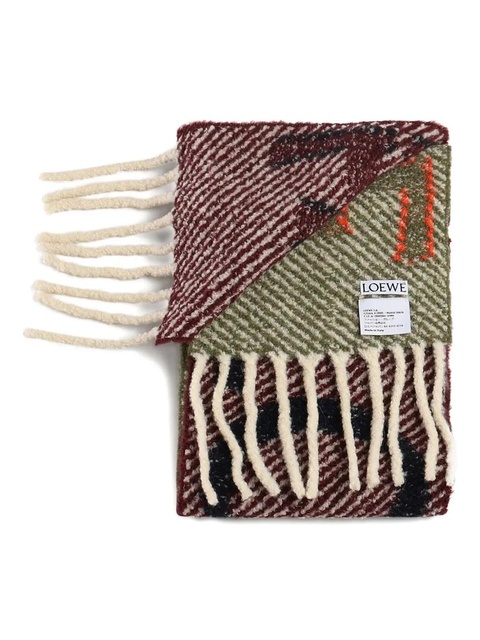 LOEWE fringed scarf - Red - zdjęcie produktu nr 2