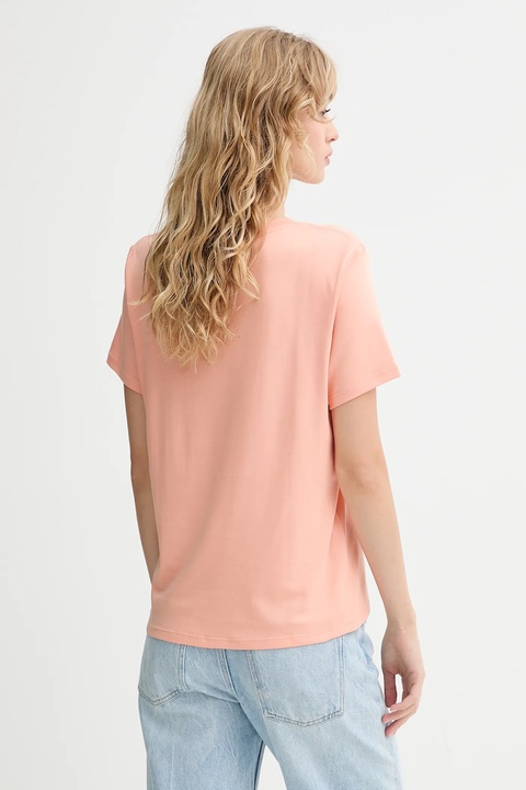 Calvin Klein t-shirt bawełniany damski kolor pomarańczowy LV044D201G - zdjęcie produktu nr 2