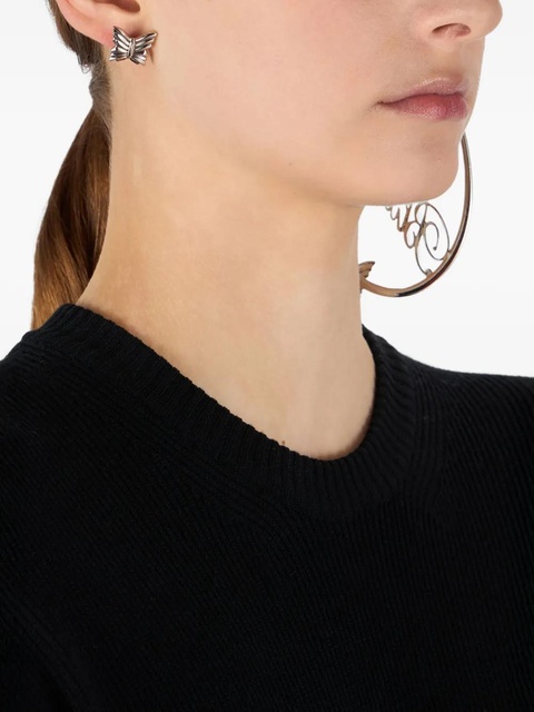 Blumarine logo-lettering earrings - Silver - zdjęcie produktu nr 2