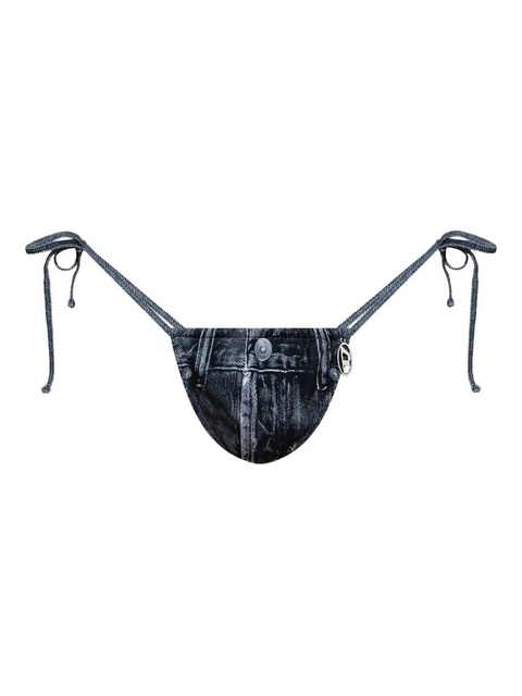 Diesel Jodie denim-print triangle bikini - Grey - zdjęcie produktu nr 1
