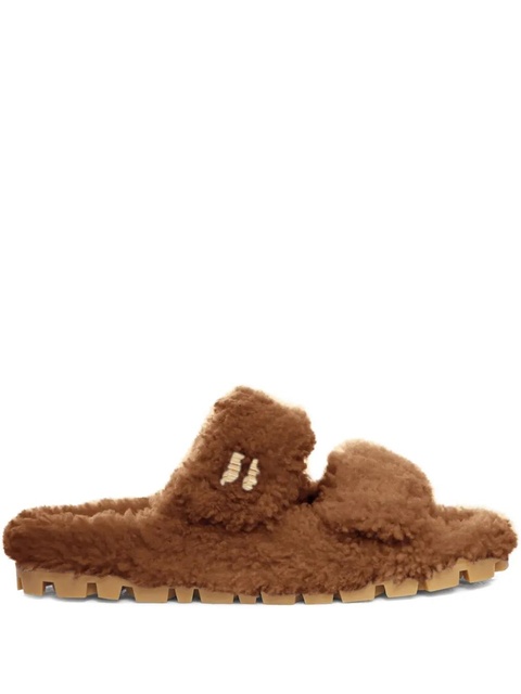 Miu Miu shearling sandals - Brown - zdjęcie produktu nr 1