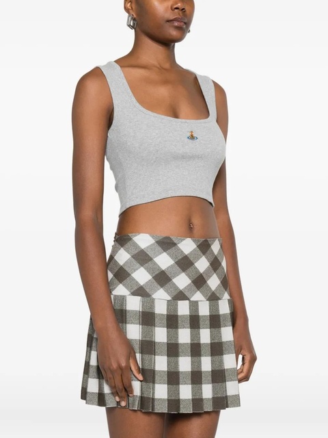 Vivienne Westwood Orb embroidery sleeveless tank top - Grey - zdjęcie produktu nr 2
