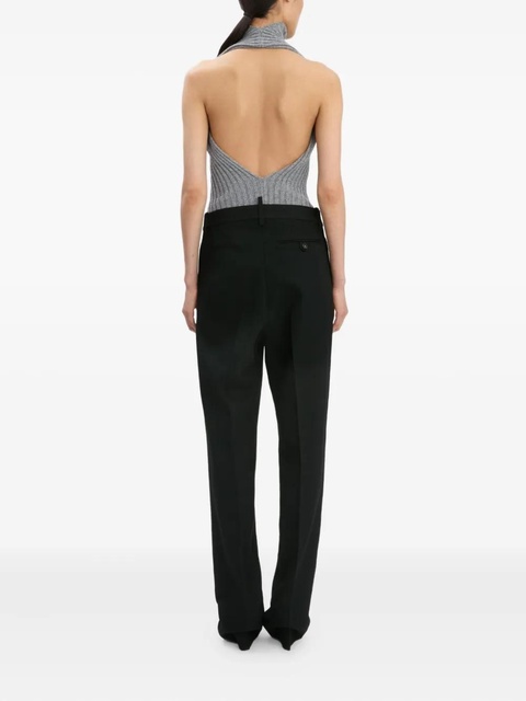 Victoria Beckham ribbed halter neck top - Grey - zdjęcie produktu nr 2