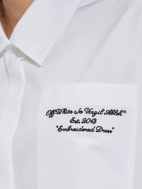 Off-White embroidered logo shirt dress - zdjęcie produktu nr 2