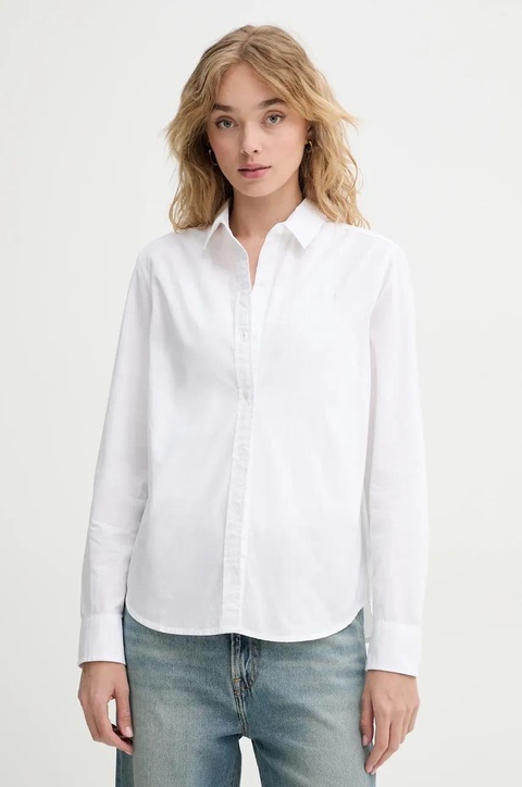 Levi's koszula bawełniana THE CLASSIC BW SHIRT damska kolor biały regular z kołnierzykiem klasycznym 34574 - zdjęcie produktu nr 1