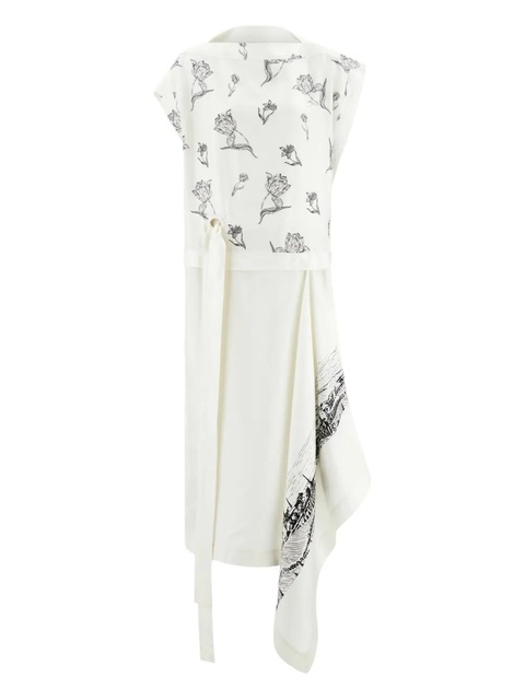 Ferragamo floral-print midi dress - White - zdjęcie produktu nr 1