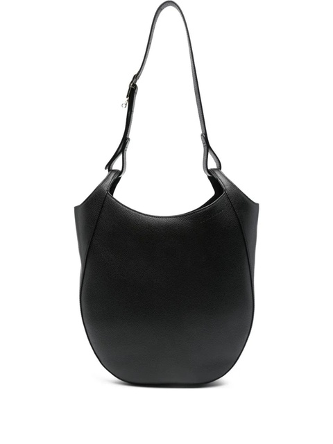 Longchamp curved leather shoulder bag - Black - zdjęcie produktu nr 1