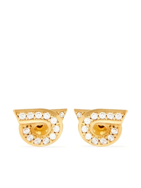 Ferragamo Gancini rhinestone-embellished earrings - Gold - zdjęcie produktu nr 1