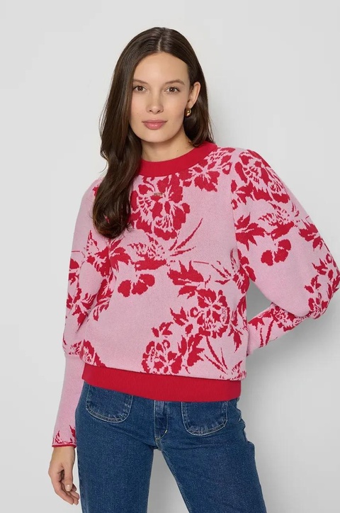 Bizuu sweter bawełniany FLORIA damski kolor różowy FLORIA ROZOWY - zdjęcie produktu nr 1