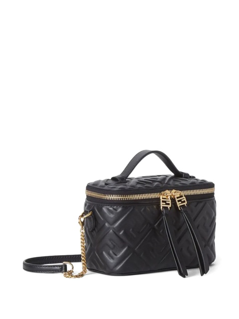 FENDI mini Vanity FF-motif quilted leather tote bag - Black - zdjęcie produktu nr 2