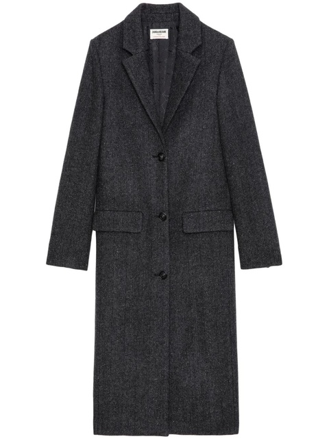 Zadig&Voltaire wool-blend single-breasted coat - Grey - zdjęcie produktu nr 1
