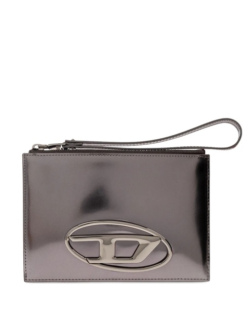 Diesel metallic-leather pouch - Silver - zdjęcie produktu nr 1