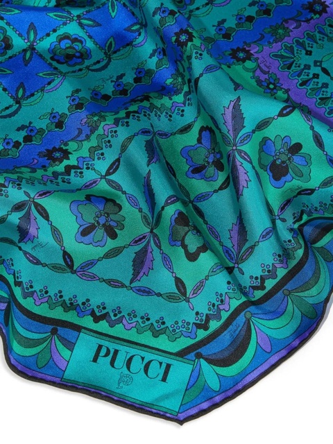 PUCCI Festa-print silk scarf - Green - zdjęcie produktu nr 2