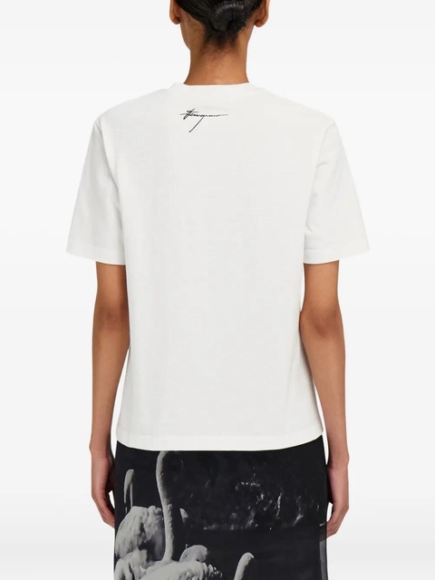Ferragamo palm-tree print T-shirt - White - zdjęcie produktu nr 2
