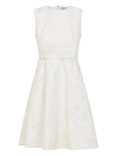 Moncler floral-embroidered midi dress - Neutrals - zdjęcie produktu nr 1