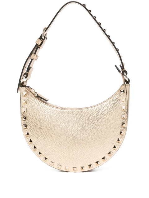 Valentino Garavani small stud-embellished crescent shoulder bag - Gold - zdjęcie produktu nr 1