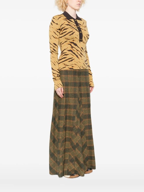 GANNI zebra-print polo top - Neutrals - zdjęcie produktu nr 2