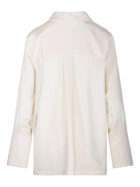 Max Mara V-neck blouse - 005 BIANCO AVORIO - zdjęcie produktu nr 2