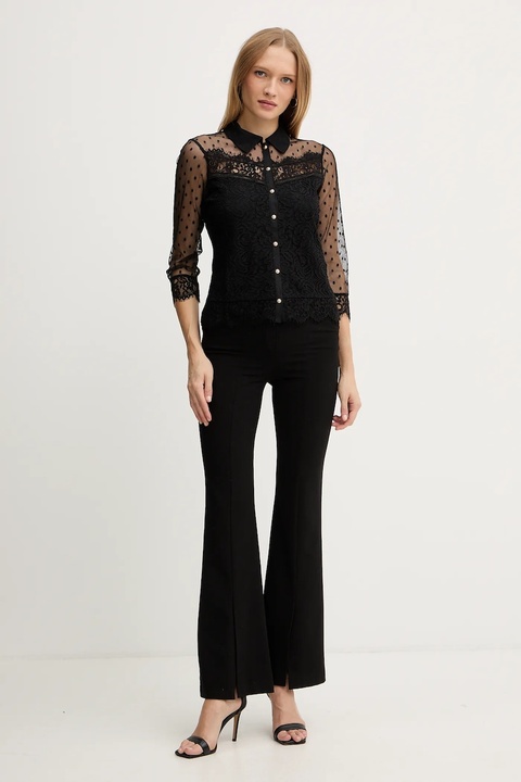 Morgan koszula damska kolor czarny regular z kołnierzykiem klasycznym TEREZA - zdjęcie produktu nr 2