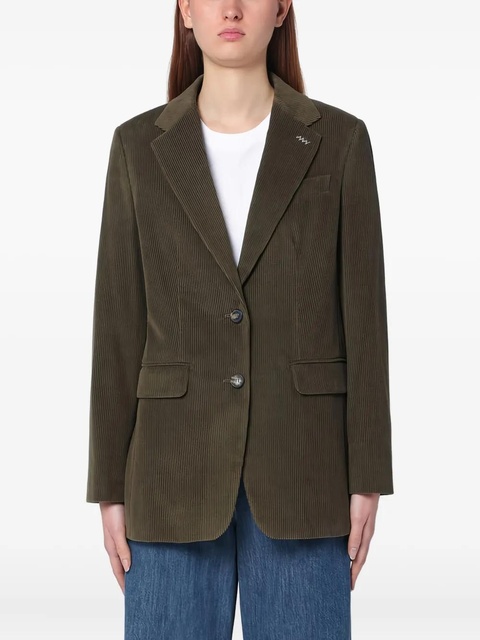Max Mara corduroy single-breasted blazer - Green - zdjęcie produktu nr 2