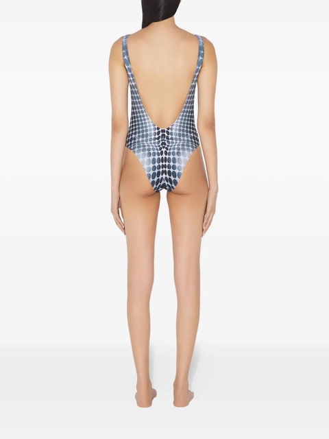 Jean Paul Gaultier printed-dots swimsuit - Grey - zdjęcie produktu nr 2