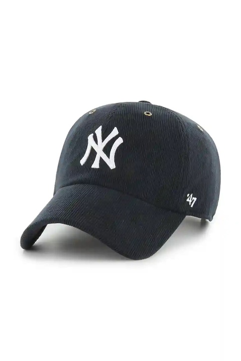 47 brand czapka z daszkiem sztruksowa MLB New York Yankees kolor czarny B-TCDCU17IWS-BK - zdjęcie produktu nr 1