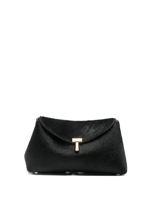 TOTEME pony hair T-lock clutch - Black - zdjęcie produktu nr 1