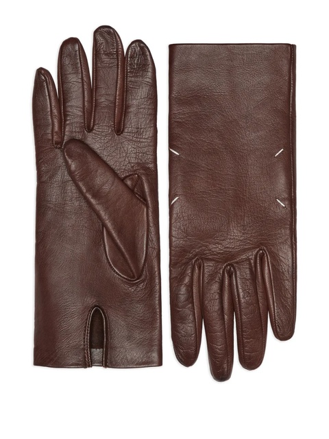 Maison Margiela leather fingerless gloves - Brown - zdjęcie produktu nr 2