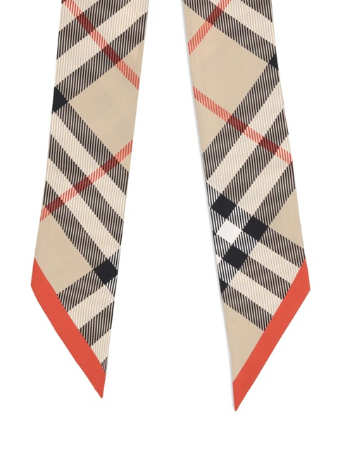 Burberry check-pattern silk scarf - Neutrals - zdjęcie produktu nr 1
