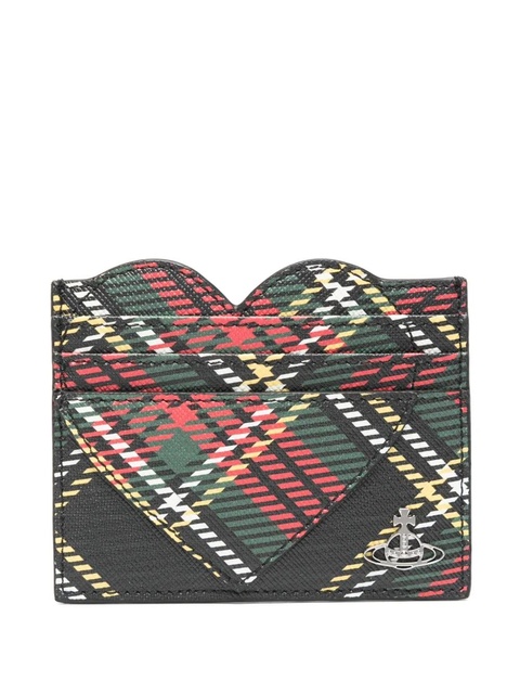 Vivienne Westwood heart-shaped plaid cardholder - Green - zdjęcie produktu nr 2