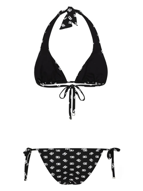 Dolce & Gabbana DG-logo print triangle-cup bikini set - Black - zdjęcie produktu nr 2