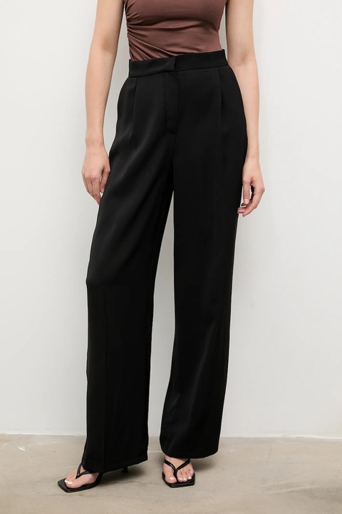 Answear.LAB spodnie damskie kolor czarny szerokie high waist - zdjęcie produktu nr 1