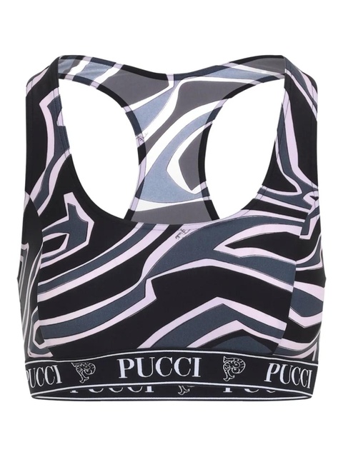 PUCCI abstract-print sports bra - Black - zdjęcie produktu nr 2