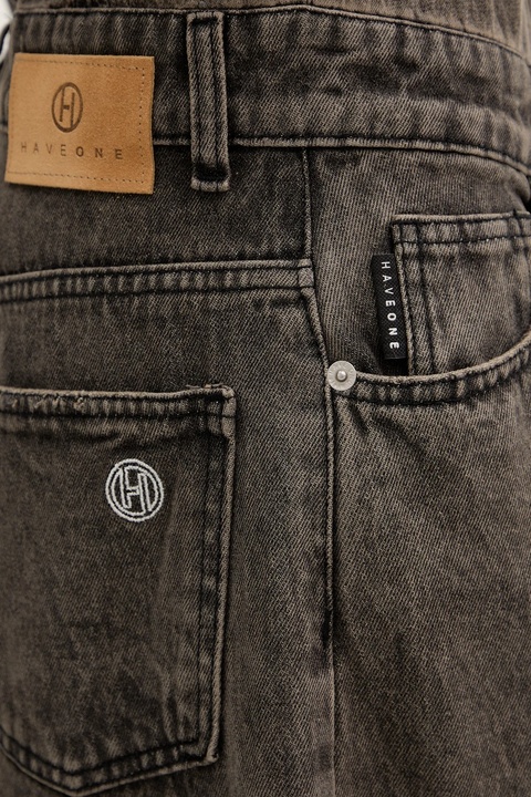 Haveone kombinezon jeansowy kolor szary bawełniany z kołnierzykiemm YGZ-P009 - zdjęcie produktu nr 2