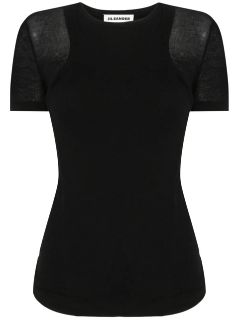 Jil Sander crepe T-shirt - Black - zdjęcie produktu nr 1