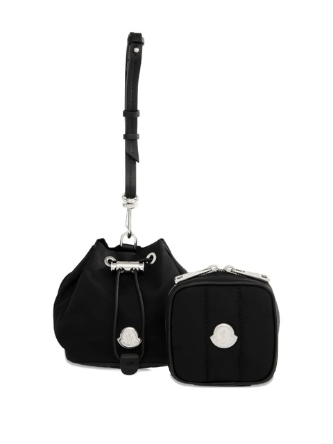Moncler double-pouch logo-patch tote bag - Black - zdjęcie produktu nr 2