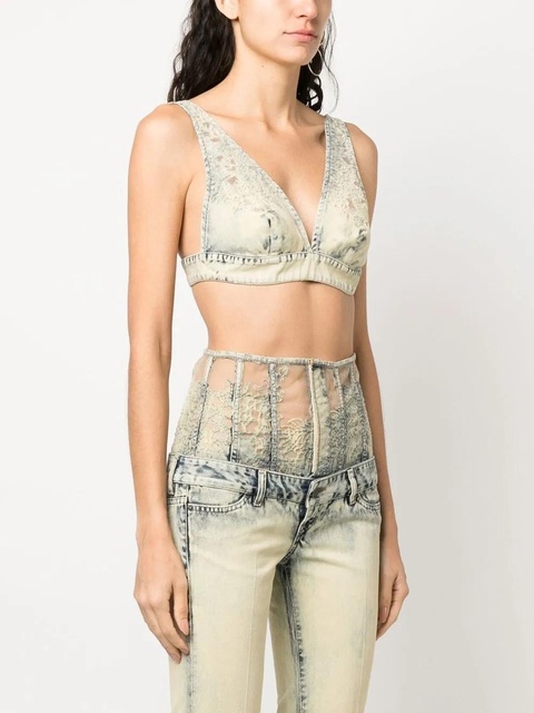 Diesel denim bra-style top - Neutrals - zdjęcie produktu nr 2